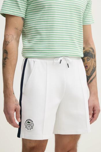 Šortky Lacoste pánske, biela farba, GH8956