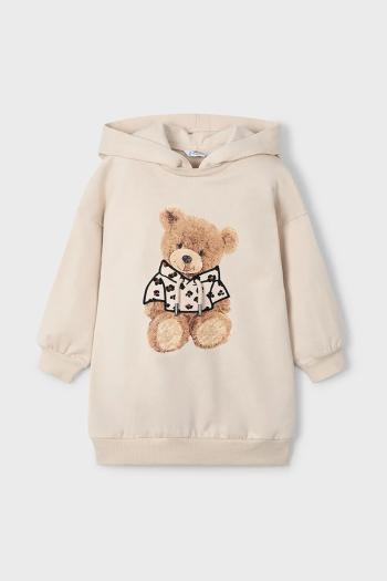 Dievčenské šaty Mayoral béžová farba, mini, oversize, 4928