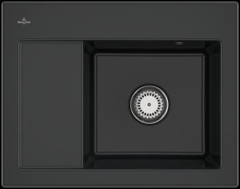 VILLEROY & BOCH VILLEROY & BOCH - Keramický drez Villeroy &amp; Boch Subway 45 Compact, 331301R7, Pure Black 331301R7