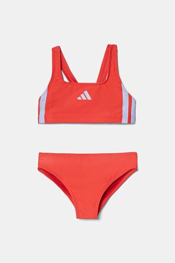 Dvojdielne detské plavky adidas Performance červená farba, JN6582