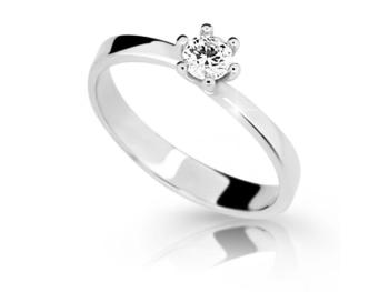 Cutie Diamonds Očarujúce prsteň z bieleho zlata s diamantom DZ6904-1903-10-X-2 54 mm