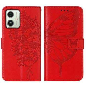 ART BUTTERFLY Peňaženkový obal pre Motorola Moto G54 5G / G54 5G Power Edition červený