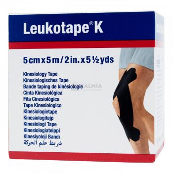 Leukotape 5 cm x 5 m fekete kineziológiai tapasz