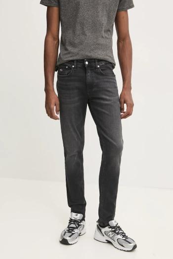 Rifle Tommy Jeans pánske, čierna farba, DM0DM18145
