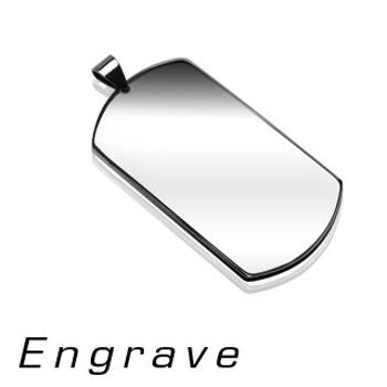 Prívesok z chirurgickej ocele - známka DOG TAG, strieborná farba