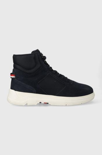 Tenisky Tommy Hilfiger CORE MIX SUEDE HYBRID tmavomodrá farba, FM0FM04596