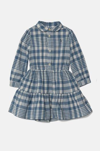 Detské bavlnené šaty Polo Ralph Lauren midi, áčkový strih, 310940806001