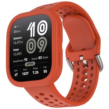 PROTEMIO COVER SET Remienok + obal na hodinky Amazfit Bip 6 červený