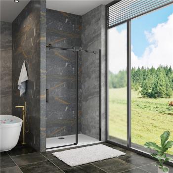 H K - Posuvné sprchové dvere DIAMOND BLACK 136- 140x200cm L / P variant SE-DIAMONDBLACK140SET
