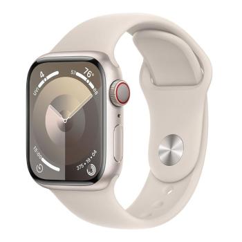 APPLE WATCH SERIES 9 GPS + CELLULAR 45MM STARLIGHT ALUMINIUM CASE STARLIGHT SPORTBAND-M/L,MRM93QC/A