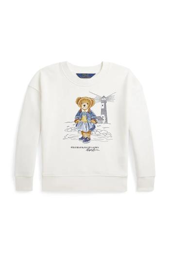 Detská mikina Polo Ralph Lauren biela farba, s potlačou, 312965156001