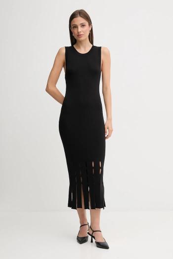 Šaty Dkny čierna farba, maxi, priliehavé, P5EUAX20