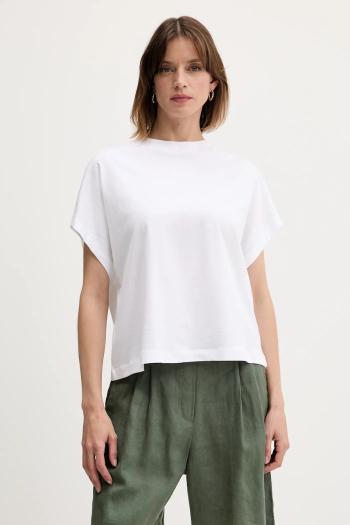 Bavlnené tričko United Colors of Benetton dámske, biela farba, 3096D1071