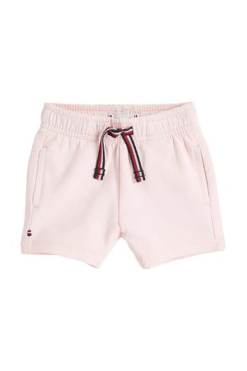 Šortky pre bábätká Tommy Hilfiger ružová farba, nastaviteľný pás KN0KN02026