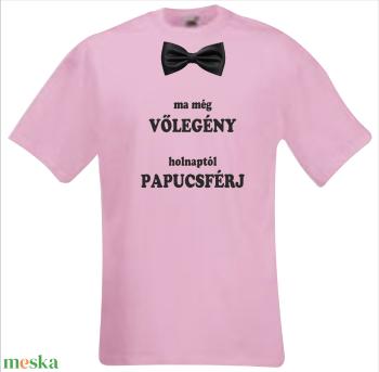 Legénybúcsú póló, Vőlegény a Papucsférj