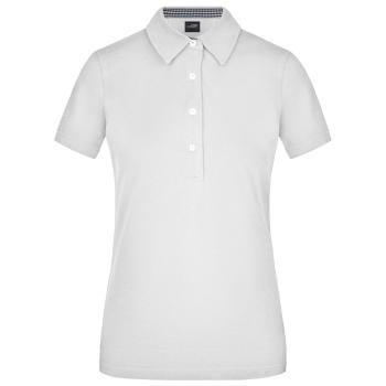 James & Nicholson Elegantná dámska polokošeľa JN969 - Bielo-tmavomodro-biela | XL