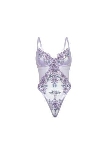 Svetlofialové body s čipkou Lavender