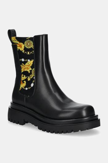 Topánky chelsea Versace Jeans Couture Drew dámske, čierna farba, na platforme, 77VA3S60 ZS867 G89