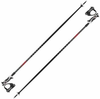 Leki Hot Shot S Eloxal Black/Anodized Grey/Bright Red 115 cm Lyžiarske palice