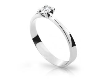 Cutie Diamonds Jemný zásnubný prsteň z bieleho zlata s diamantom DZ6899-1905-10-X-2 54 mm