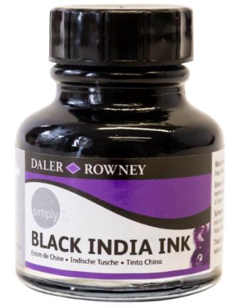 D&R SIMPLY - Kaligrafický tuš čierna 29,5 ml