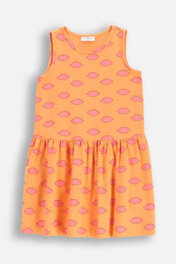 Dievčenské šaty Coccodrillo oranžová farba, mini, áčkový strih, EVERYDAY GIRL
