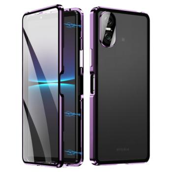 Magnetický kryt 360 pre Sony Xperia 10 VI fialový