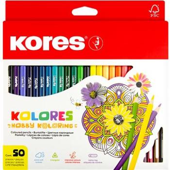 KORES KOLORES Mandalas pre antistresové omaľovanky 50 farieb (93350)