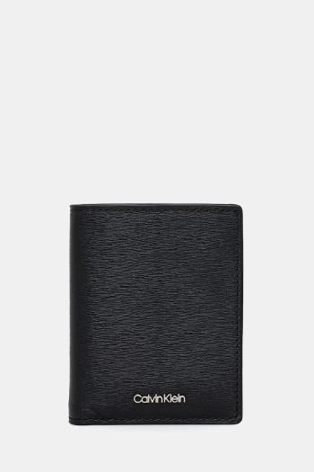Kožená peňaženka Calvin Klein pánska, čierna farba, K50K512859