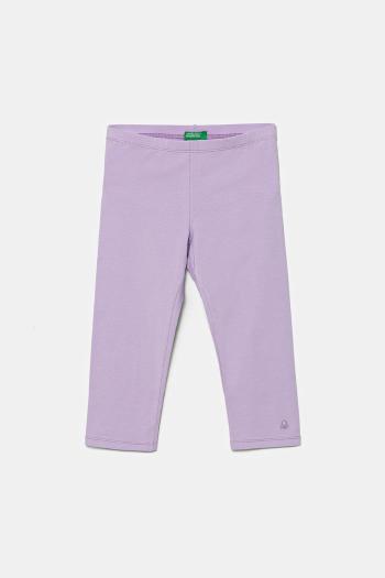 Legíny United Colors of Benetton fialová farba, jednofarebná, 3MT1CF02J