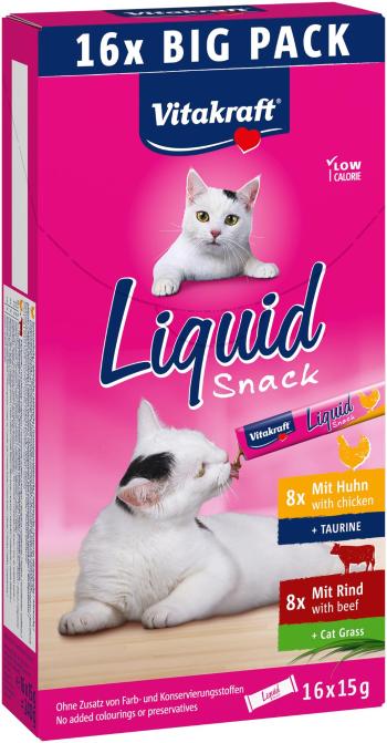 VITAKRAFT Liquid Snack multipack kuracie + hovädzie 16 x 15 g