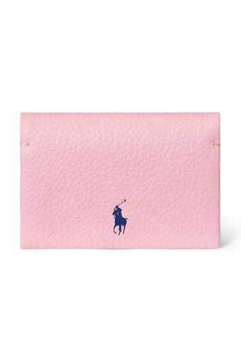 Kožená peňaženka Polo Ralph Lauren dámska, ružová farba, 427949873