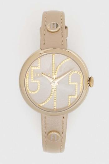 Hodinky Furla WW00005013L2 dámske, béžová farba