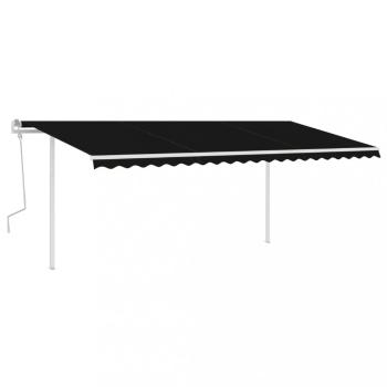 Ručne zaťahovacia markíza so stĺpikmi 400x300 cm Dekorhome