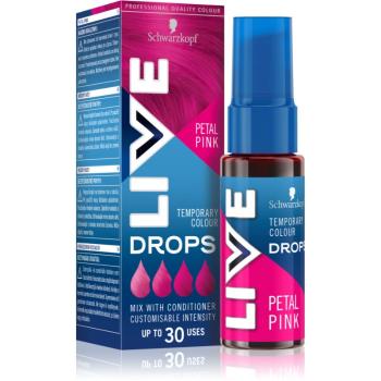 Schwarzkopf LIVE Drops zmývateľný farebný tieň odtieň Petal Pink 30 ml