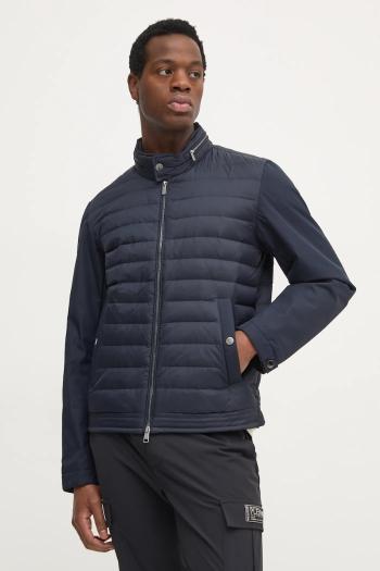 Páperová bunda Tommy Hilfiger pánska, tmavomodrá farba, prechodná, MW0MW37689