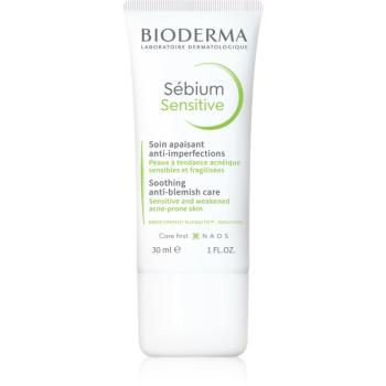 Bioderma Sébium Sensitive intenzívne hydratačný a upokojujúci krém pre pleť vysušenú a podráždenú liečbou akné 30 ml