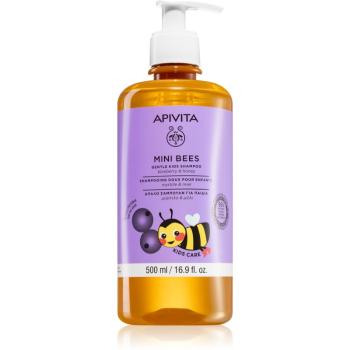 Apivita Mini Bees Gentle Kids Shampoo Blueberry & Honey šampón pre jemné vlasy pre deti 500 ml