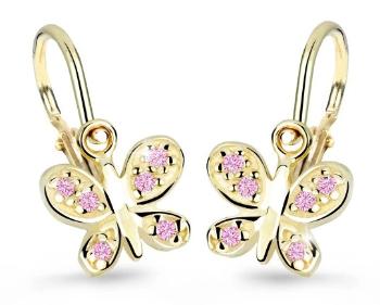 Cutie Jewellery Zlaté detské náušnice C2748-10-X-1 ružová