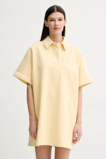 Bavlnené šaty Stand Studio Kennedi žltá farba, mini, oversize, 66457-8505