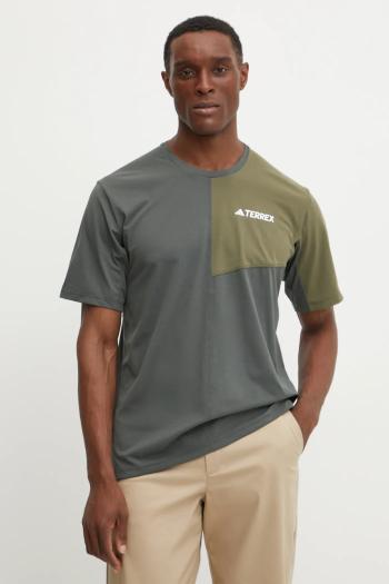 Športové tričko adidas TERREX Multi zelená farba, vzorované, JE0395