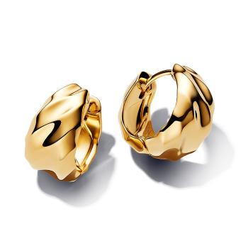 Pandora Pozlátené kruhové náušnice Essence Shine 263874C00