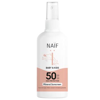 NAÏF Detský ochranný sprej na opaľovanie SPF 50 (Mineral Sunscreen) 100 ml