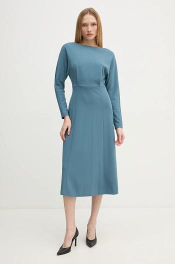 Šaty Calvin Klein tyrkysová farba, midi, áčkový strih, K20K207893