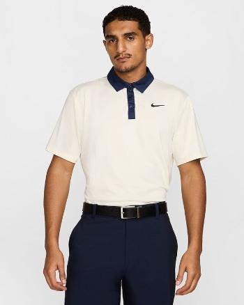 Nike Dri-Fit Tour Contrast Mens Pale Ivory/Midnight Navy/Black XL Polo košeľa