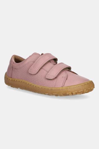 Detské kožené poltopánky Froddo BAREFOOT BASE ružová farba, G3130240