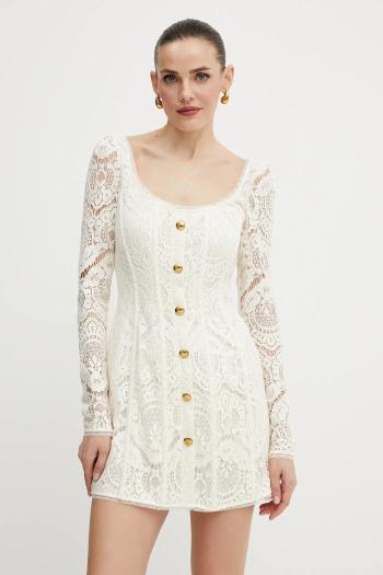 Šaty Twinset béžová farba, mini, priliehavé, 251TS2270