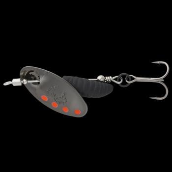 Savage gear třpytka grub spinners silver red black - #1 3,8 g