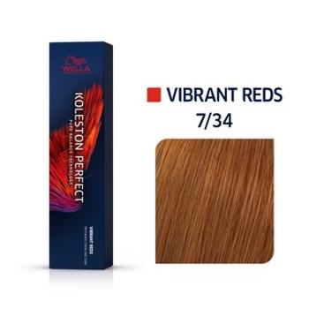 Wella Professionals Koleston Perfect Me+ Vibrant Reds profesionálna permanentná farba na vlasy 7/34 60 ml