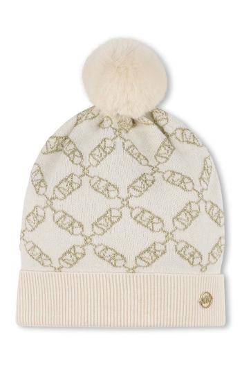 Detská čiapka Michael Kors béžová farba biela, R30226